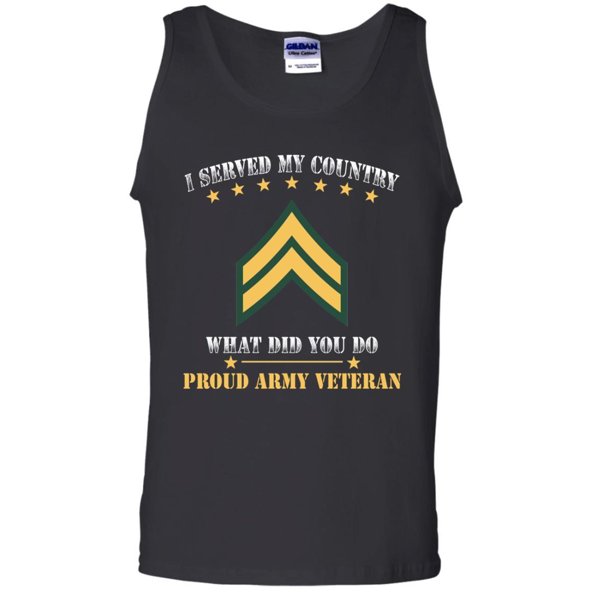 US Army E-4 Corporal E4 CPL Noncommissioned Officer Ranks Men Front T Shirt - Proud US Army Veteran-TShirt-Army-Veterans Nation