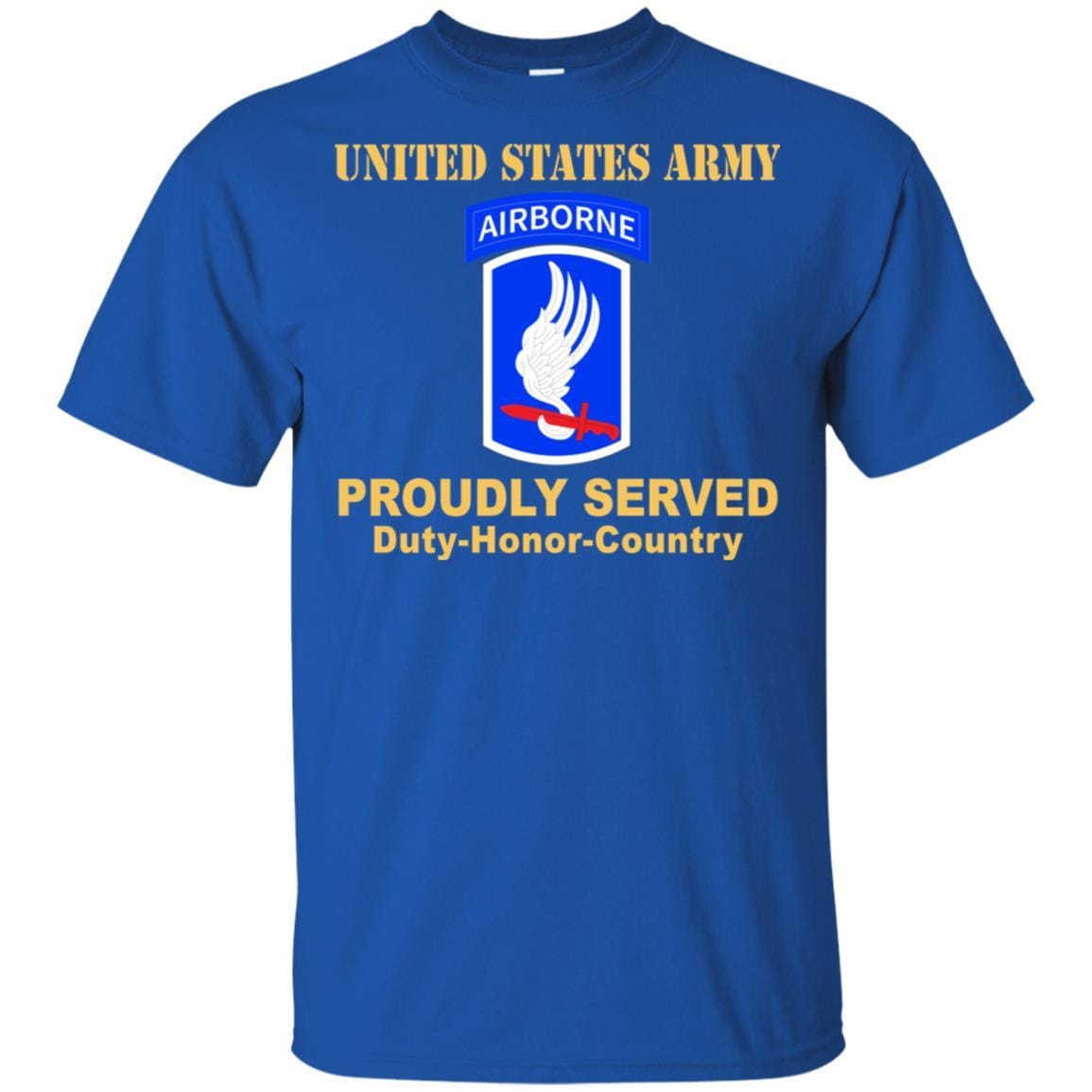 US ARMY 173RD AIRBORNE BRIGADE- Proudly Served T-Shirt On Front For Men-TShirt-Army-Veterans Nation