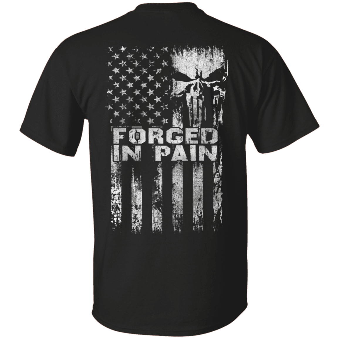 Military T-Shirt "Veteran Forged In Pain"-TShirt-General-Veterans Nation