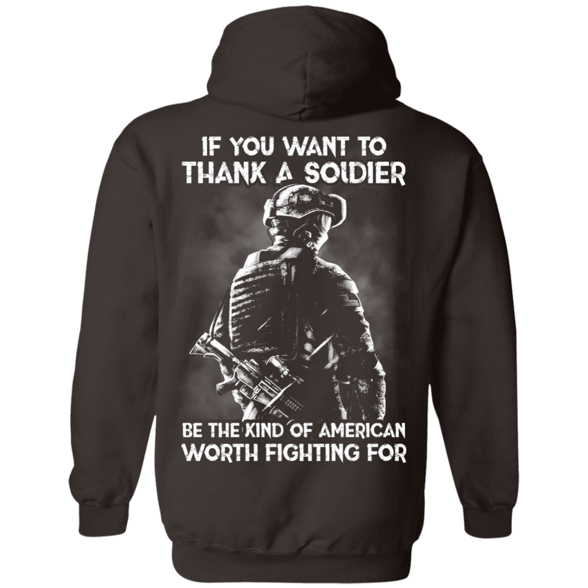 Military T-Shirt "If You Want To Thank A Soldier" - Men Back-TShirt-General-Veterans Nation