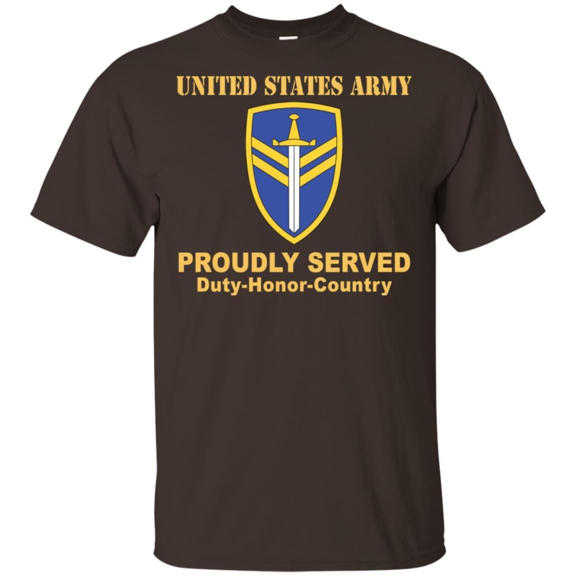 US ARMY 2ND SUPPORT COMMAND- Proudly Served T-Shirt On Front For Men-TShirt-Army-Veterans Nation