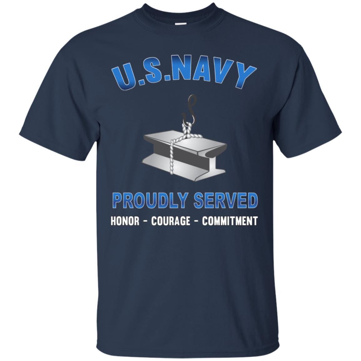 Navy Steelworker Navy SW - Proudly Served T-Shirt For Men On Front-TShirt-Navy-Veterans Nation