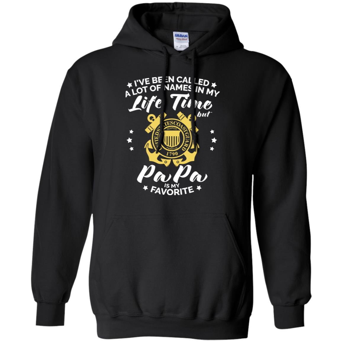 i've been called a lot of things in my life but papa - USCG T-Shirt On Front-TShirt-USCG-Veterans Nation