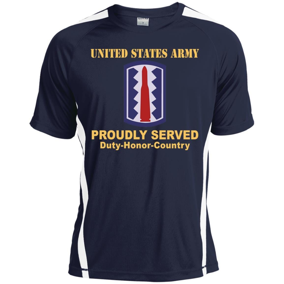 US ARMY 197TH INFANTRY BRIGADE - Proudly Served T-Shirt On Front For Men-TShirt-Army-Veterans Nation