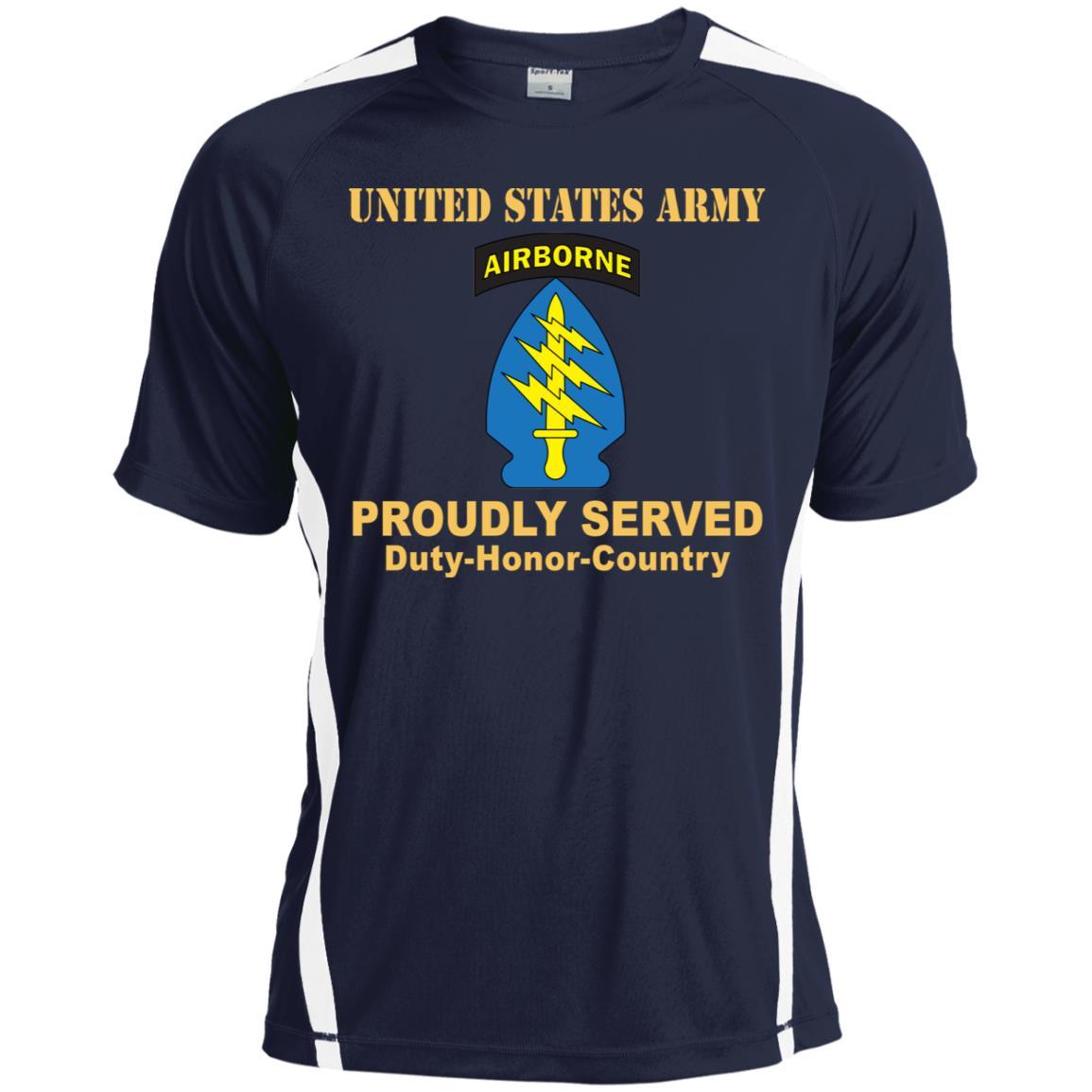 US ARMY SPECIAL FORCES GROUP CSIB- Proudly Served T-Shirt On Front For Men-TShirt-Army-Veterans Nation