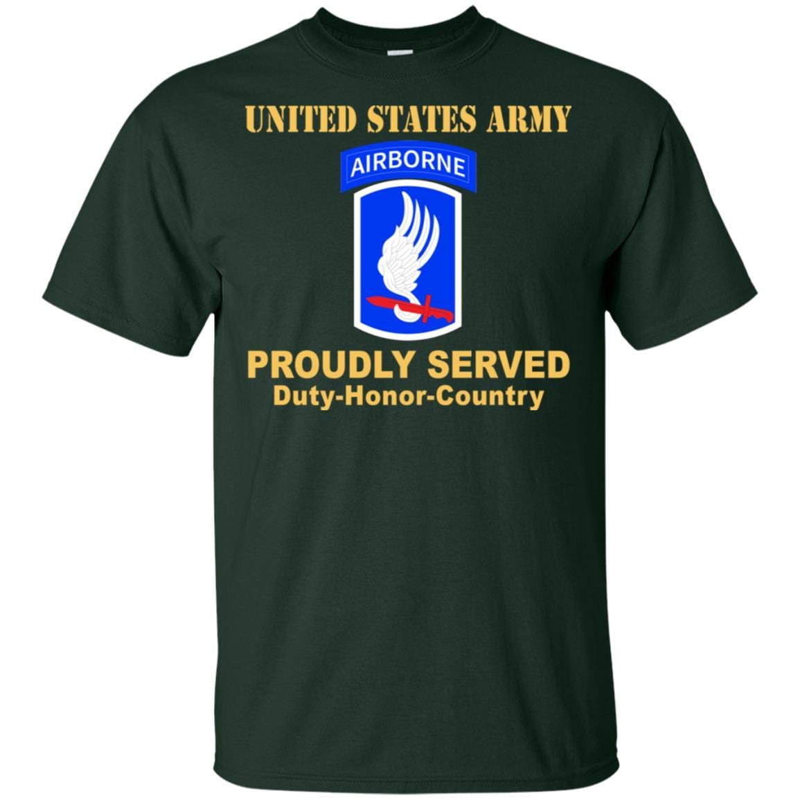 US ARMY 173RD AIRBORNE BRIGADE- Proudly Served T-Shirt On Front For Men-TShirt-Army-Veterans Nation