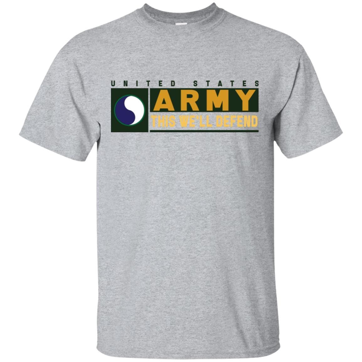 US Army 29TH INFANTRY DIVISION CSIB- This We'll Defend T-Shirt On Front For Men-TShirt-Army-Veterans Nation