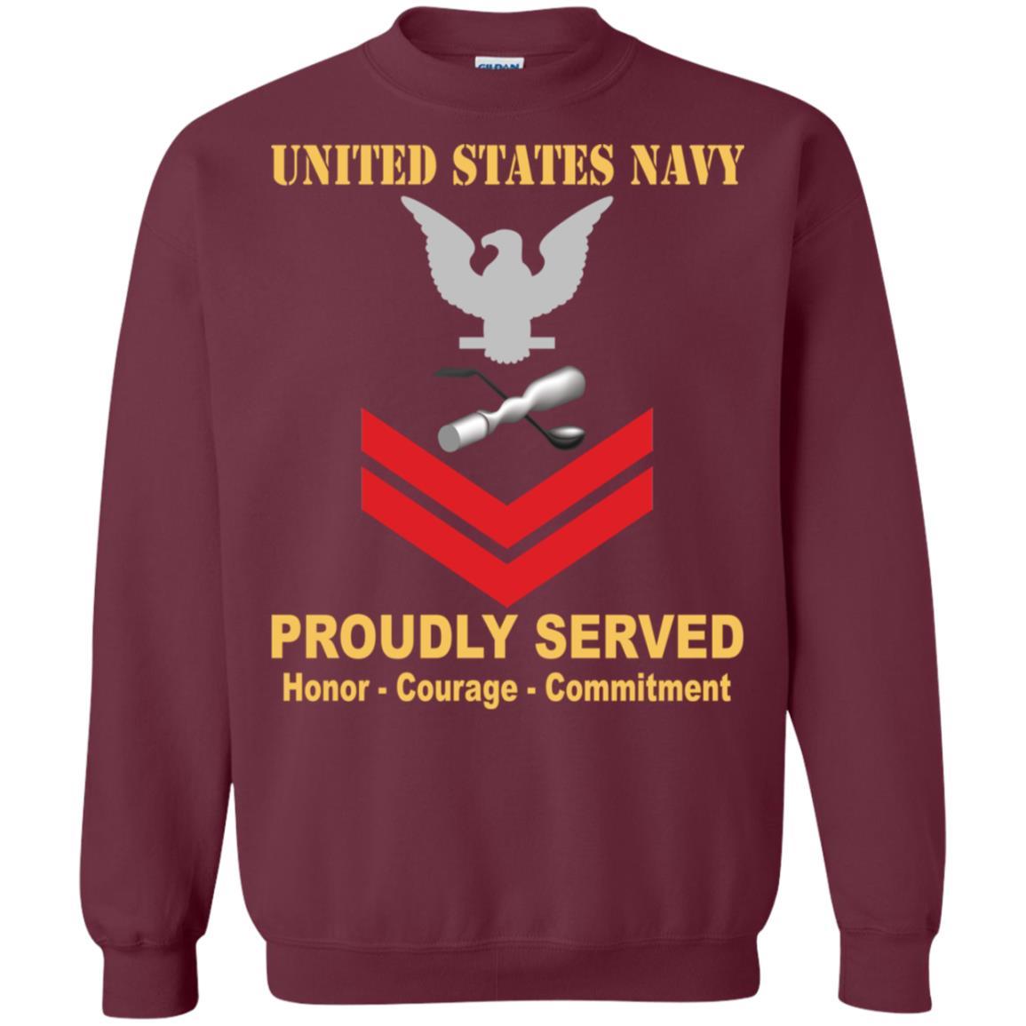 Navy Molder Navy ML E-5 Rating Badges Proudly Served T-Shirt For Men On Front-TShirt-Navy-Veterans Nation