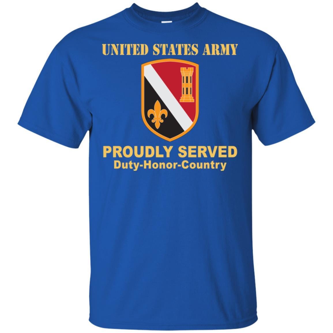 US ARMY 225TH ENGINEER BRIGADE- Proudly Served T-Shirt On Front For Men-TShirt-Army-Veterans Nation