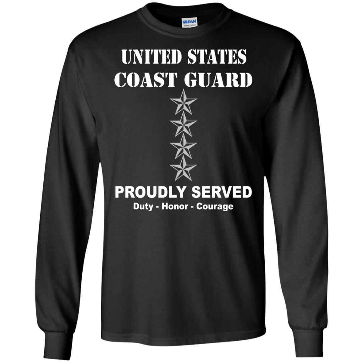 US Coast Guard O-10 Admiral O10 ADM Flag Officer Men Front USCG T Shirt-TShirt-USCG-Veterans Nation