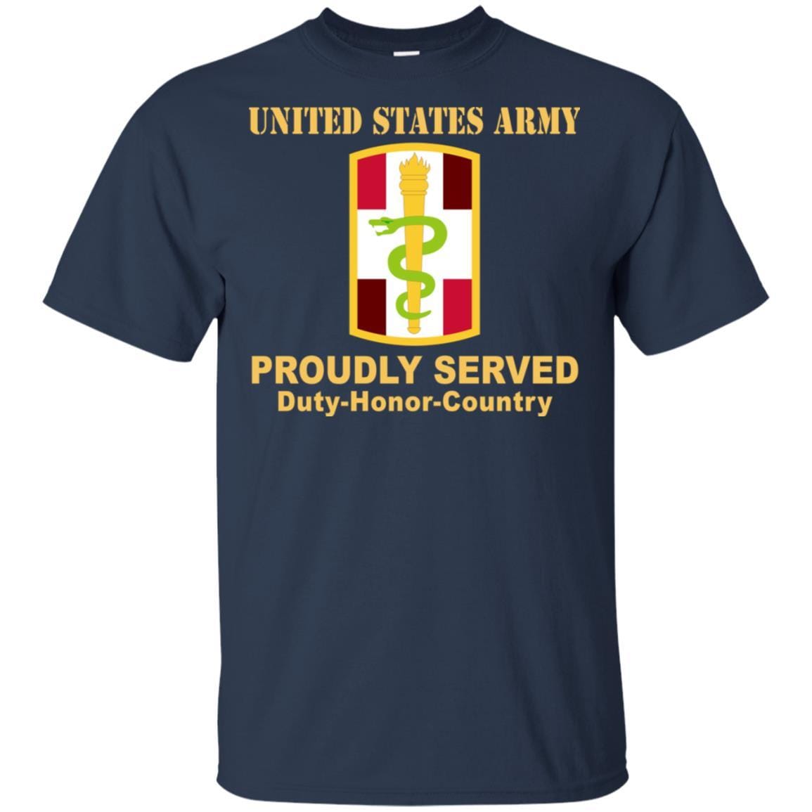 US ARMY 330TH MEDICAL BRIGADE- Proudly Served T-Shirt On Front For Men-TShirt-Army-Veterans Nation