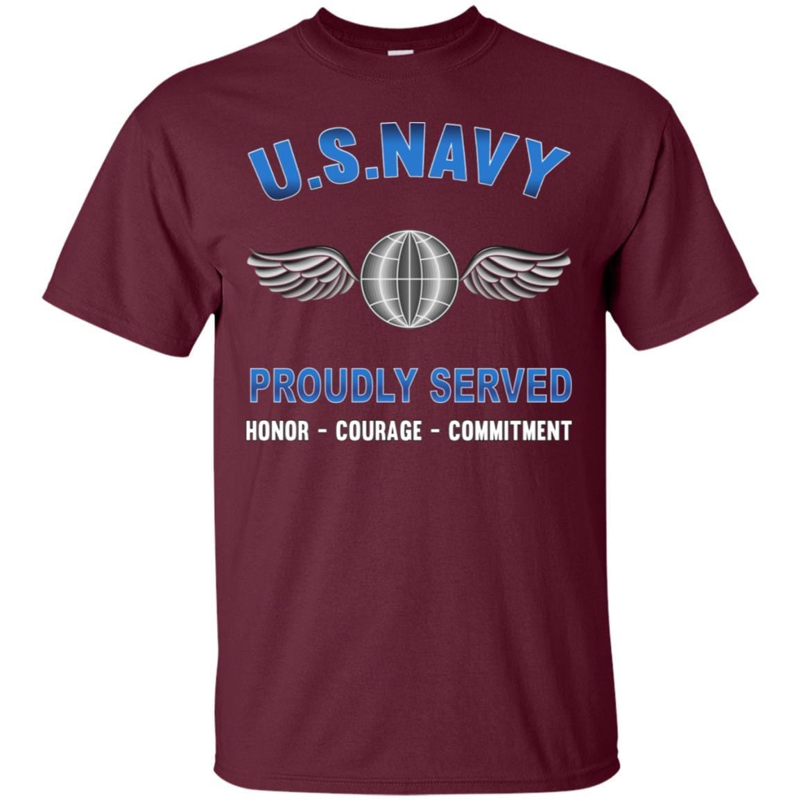Navy Aviation Electricians Mate Navy AE - Proudly Served T-Shirt For Men On Front-TShirt-Navy-Veterans Nation