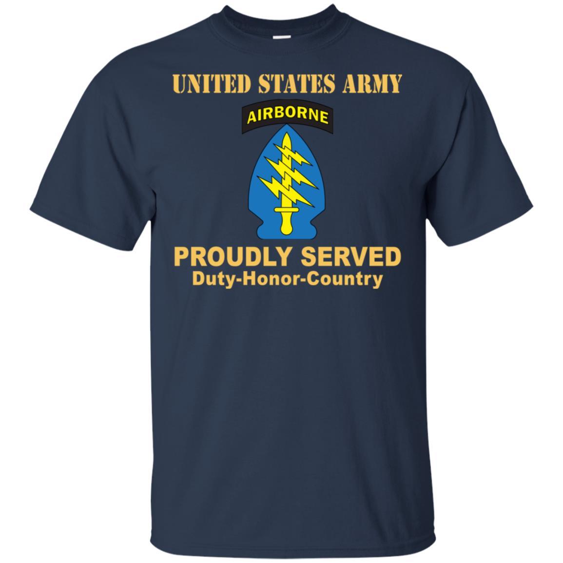 US ARMY SPECIAL FORCES GROUP CSIB- Proudly Served T-Shirt On Front For Men-TShirt-Army-Veterans Nation