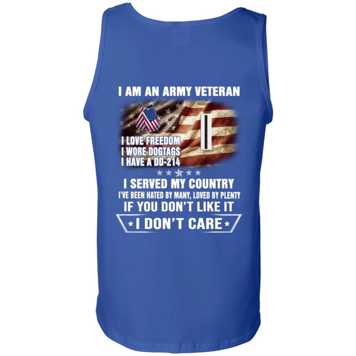 T-Shirt "I Am An Army Veteran" W-5 Chief Warrant Officer 5(CW5)Rank On Back-TShirt-Army-Veterans Nation