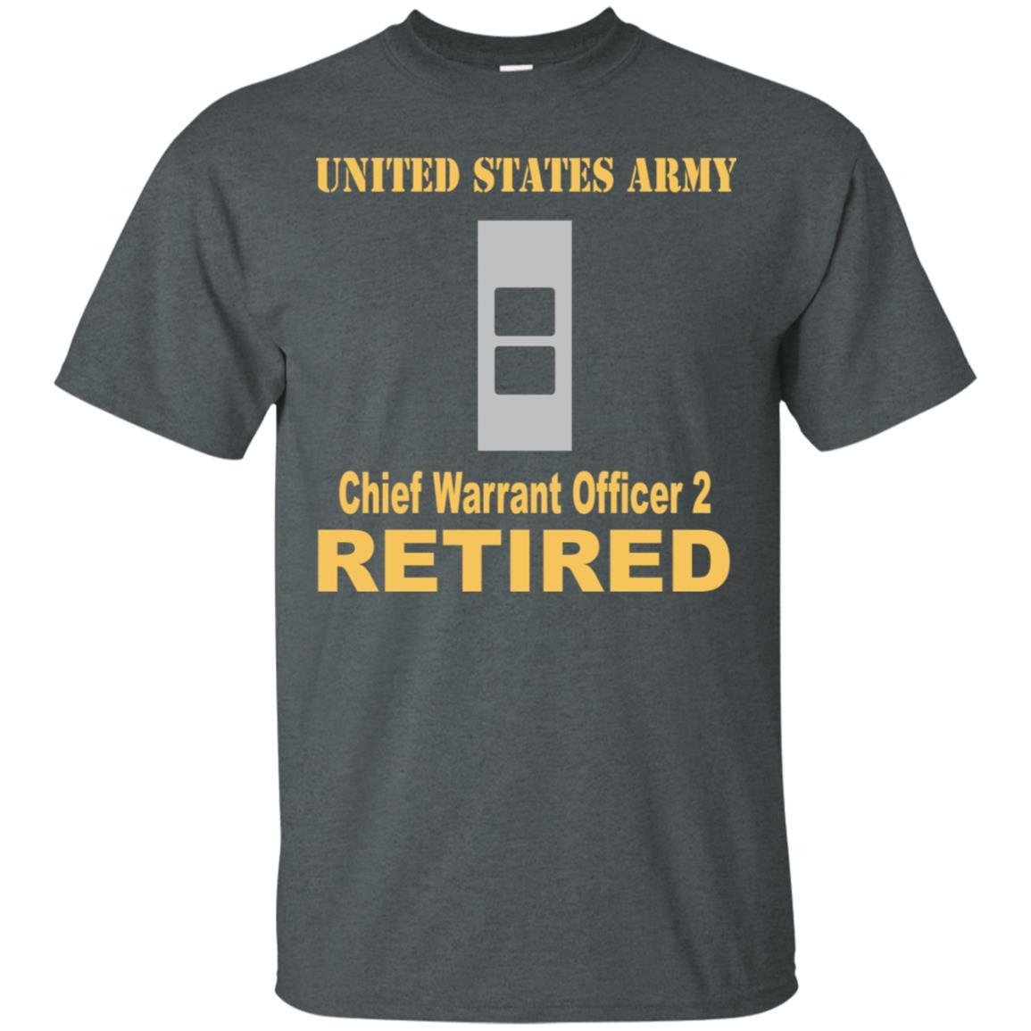 US Army W-2 Chief Warrant Officer 2 W2 CW2 Warrant Officer Retired Men T Shirt On Front-TShirt-Army-Veterans Nation