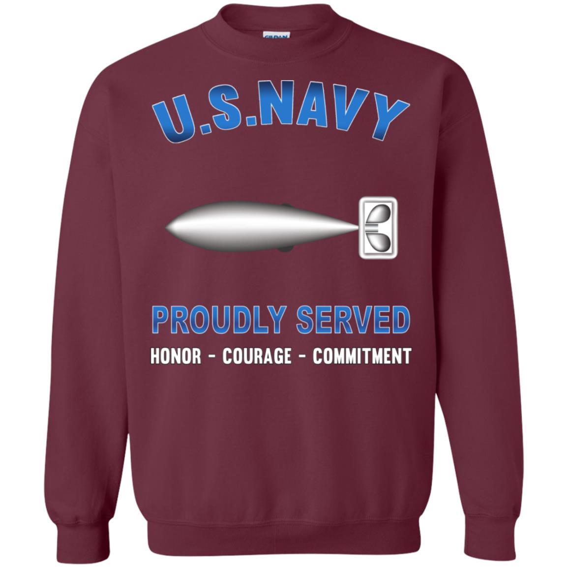 U.S Navy Torpedoman's mate Navy TM - Proudly Served T-Shirt For Men On Front-TShirt-Navy-Veterans Nation