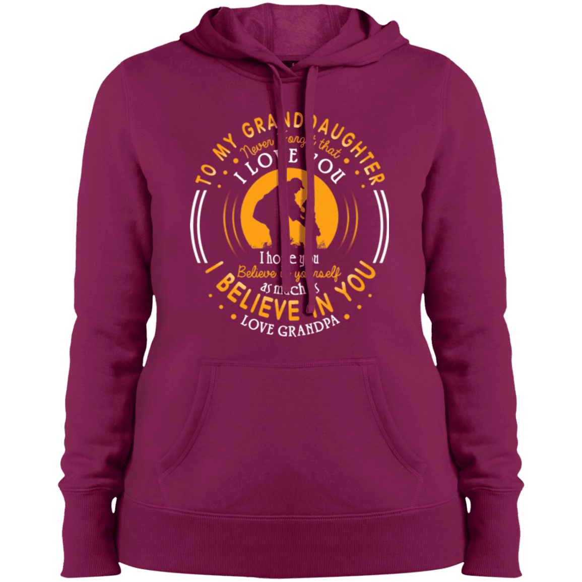 Military T-Shirt "Father's Day - To My Granddaughter I Belive In You - Women" Front-TShirt-General-Veterans Nation