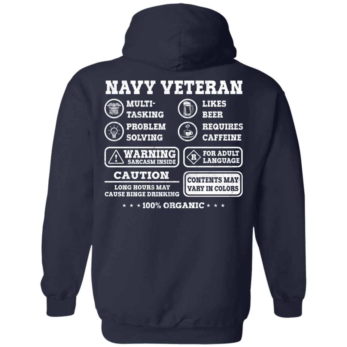 Navy Veteran Multitasking Sarcasm Men Back T Shirts-TShirt-Navy-Veterans Nation