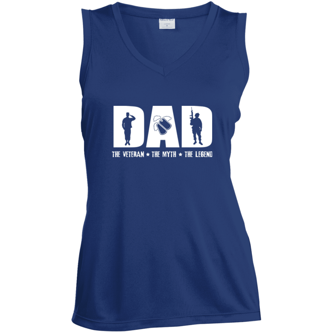 Military T-Shirt "Dad The Veteran - The Myth - The Legend - Women" Front-TShirt-General-Veterans Nation