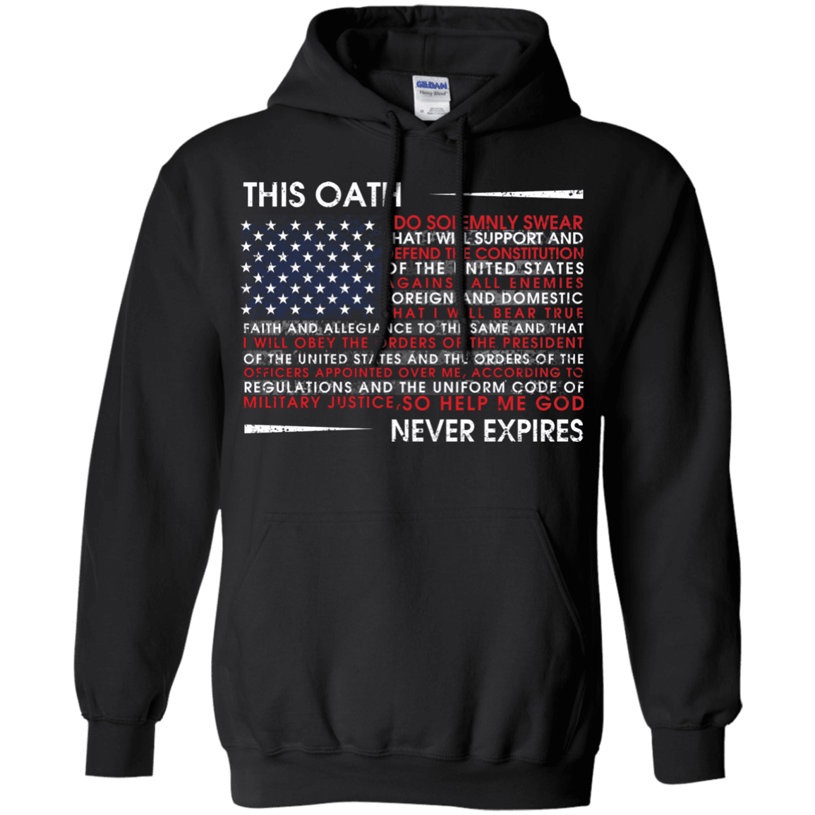 Military T-Shirt "This Oath Never Expires Men" Front-TShirt-General-Veterans Nation