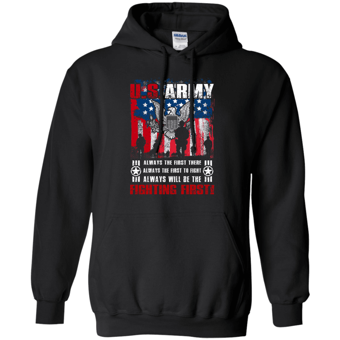 US Army Always Will Be The Fighting First Men Front T Shirts-TShirt-Army-Veterans Nation