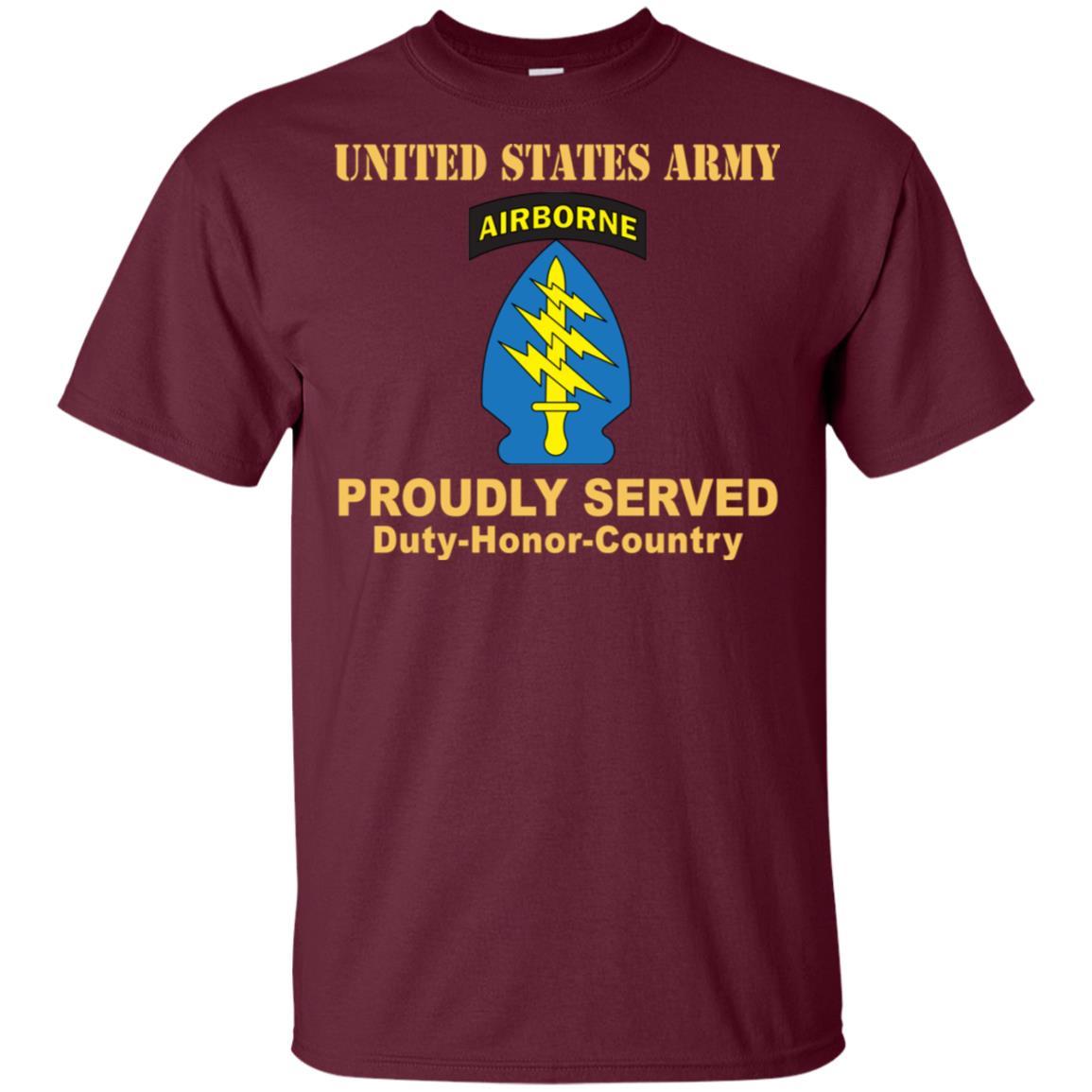 US ARMY SPECIAL FORCES GROUP CSIB- Proudly Served T-Shirt On Front For Men-TShirt-Army-Veterans Nation