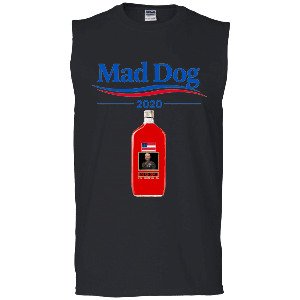 Military T-Shirt "Funny Mad Dog 2020 Red Men" Front-TShirt-General-Veterans Nation