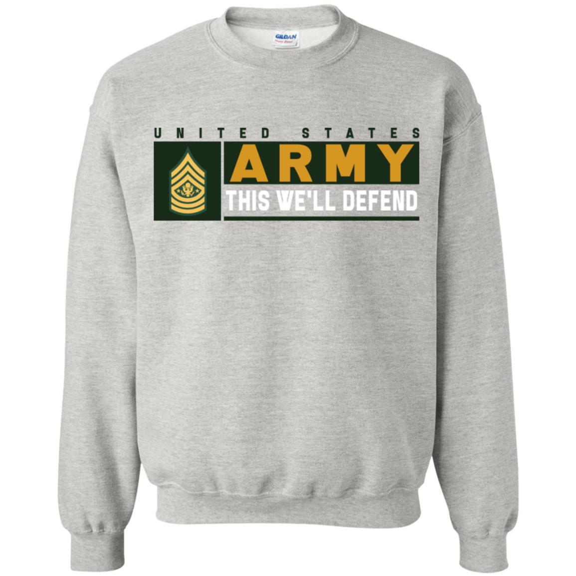 US Army E-9 SMA This We Will Defend Long Sleeve - Pullover Hoodie-TShirt-Army-Veterans Nation