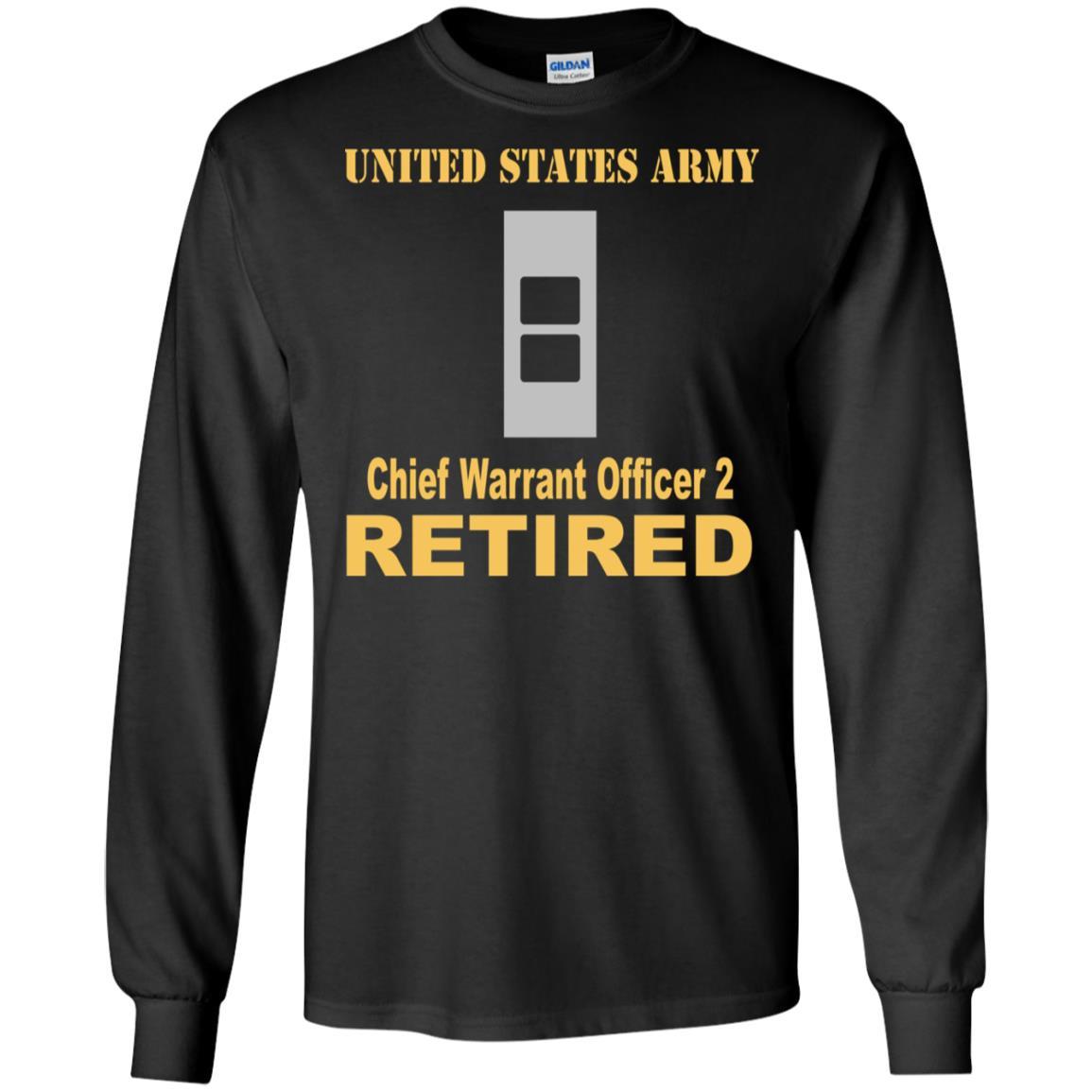 US Army W-2 Chief Warrant Officer 2 W2 CW2 Warrant Officer Retired Men T Shirt On Front-TShirt-Army-Veterans Nation