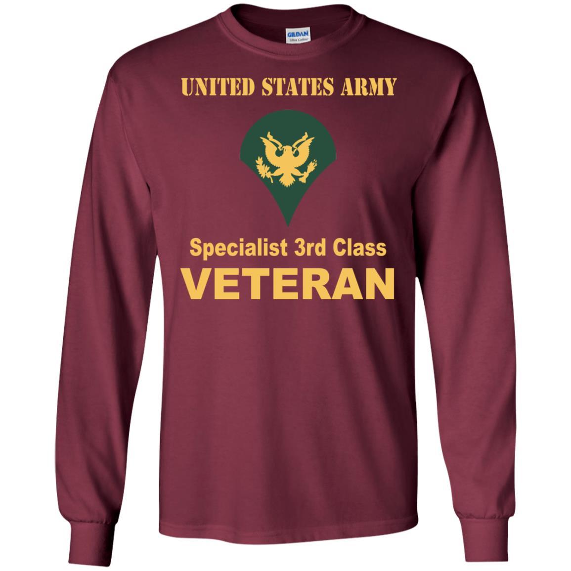 US Army E-4 SPC E4 Specialist Specialist 3rd Class Veteran Men T Shirt On Front-TShirt-Army-Veterans Nation