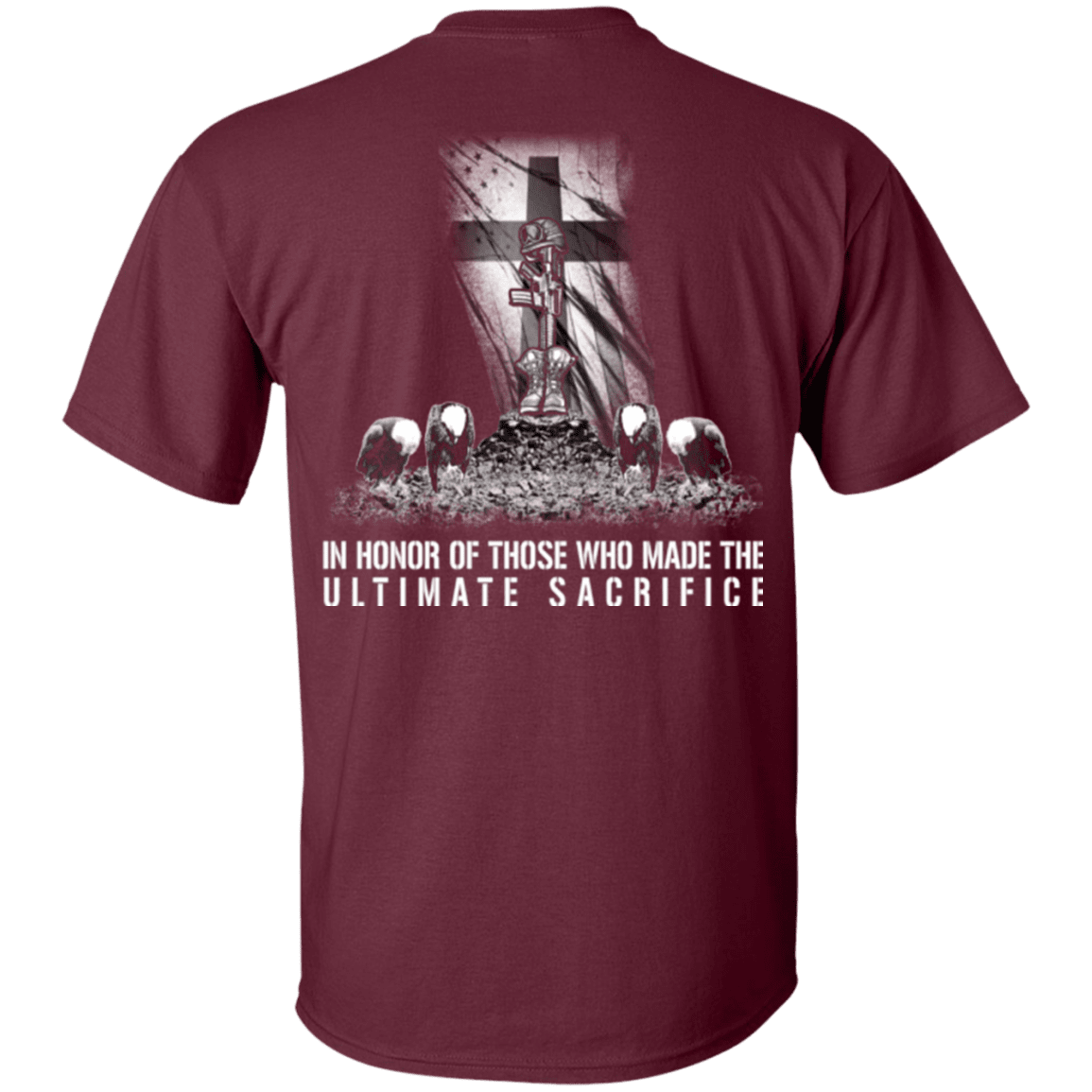 Military T-Shirt "Veteran - In Honor of Those Who Made The Ultimate Sacrifice"-TShirt-General-Veterans Nation