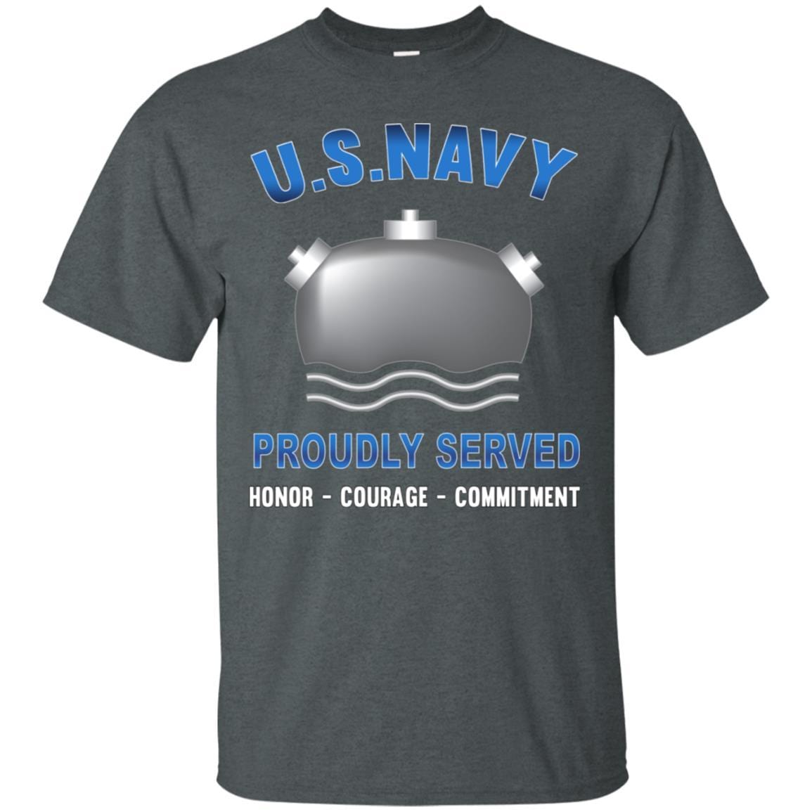 Navy Mineman Navy MN - Proudly Served T-Shirt For Men On Front-TShirt-Navy-Veterans Nation