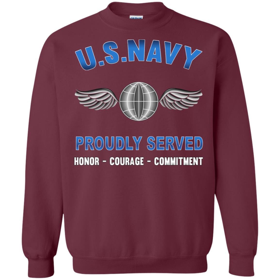 Navy Aviation Electricians Mate Navy AE - Proudly Served T-Shirt For Men On Front-TShirt-Navy-Veterans Nation