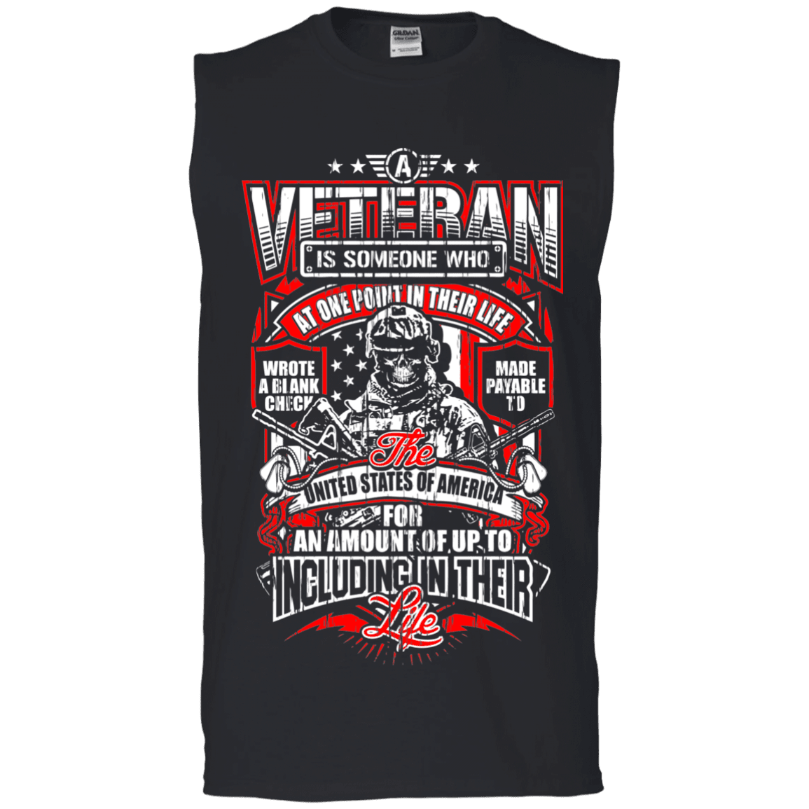 Military T-Shirt "A Veteran Men" Front-TShirt-General-Veterans Nation
