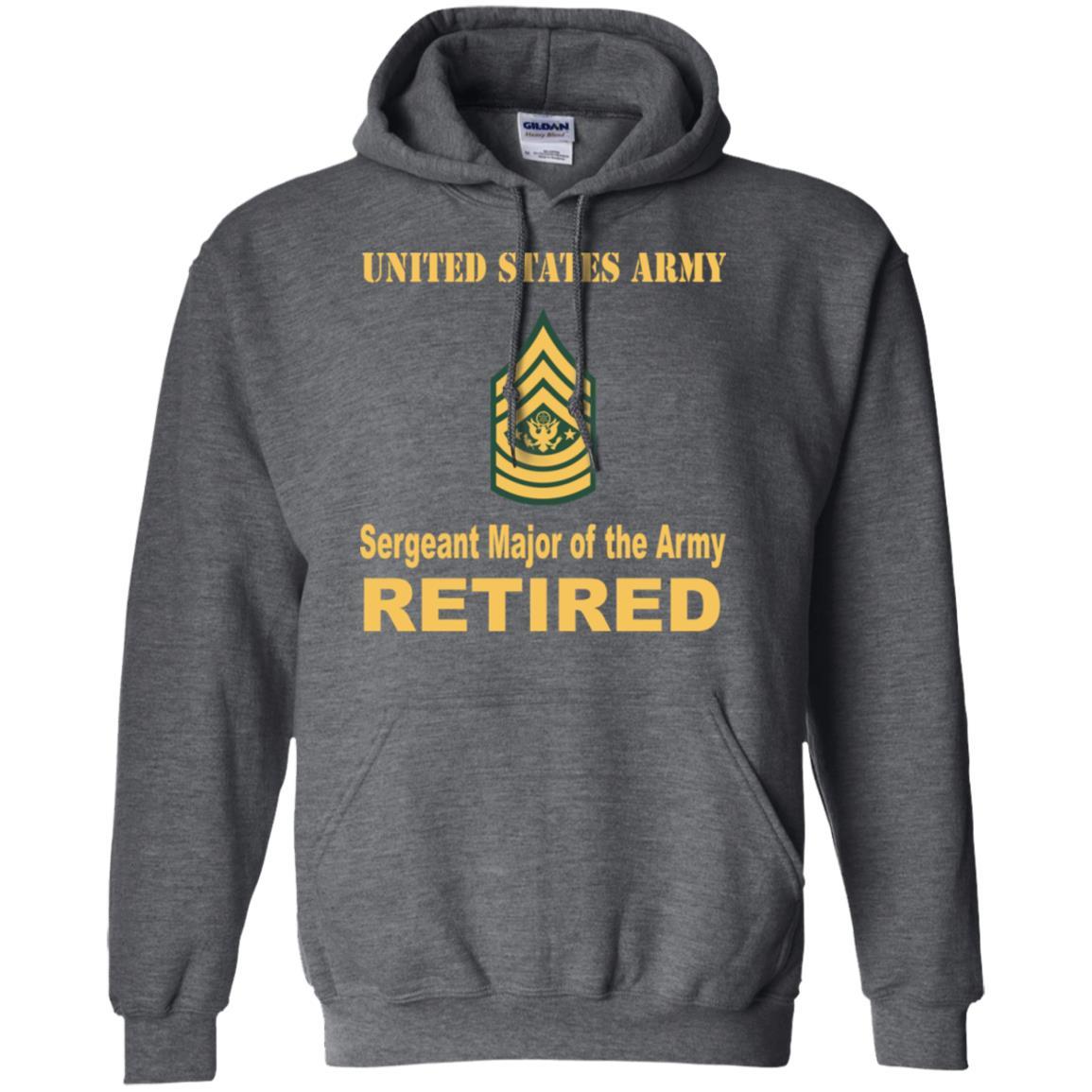 US Army E-9 Sergeant Major of the Army E9 SMA Noncommissioned Officer Retired Men T Shirt On Front-TShirt-Army-Veterans Nation