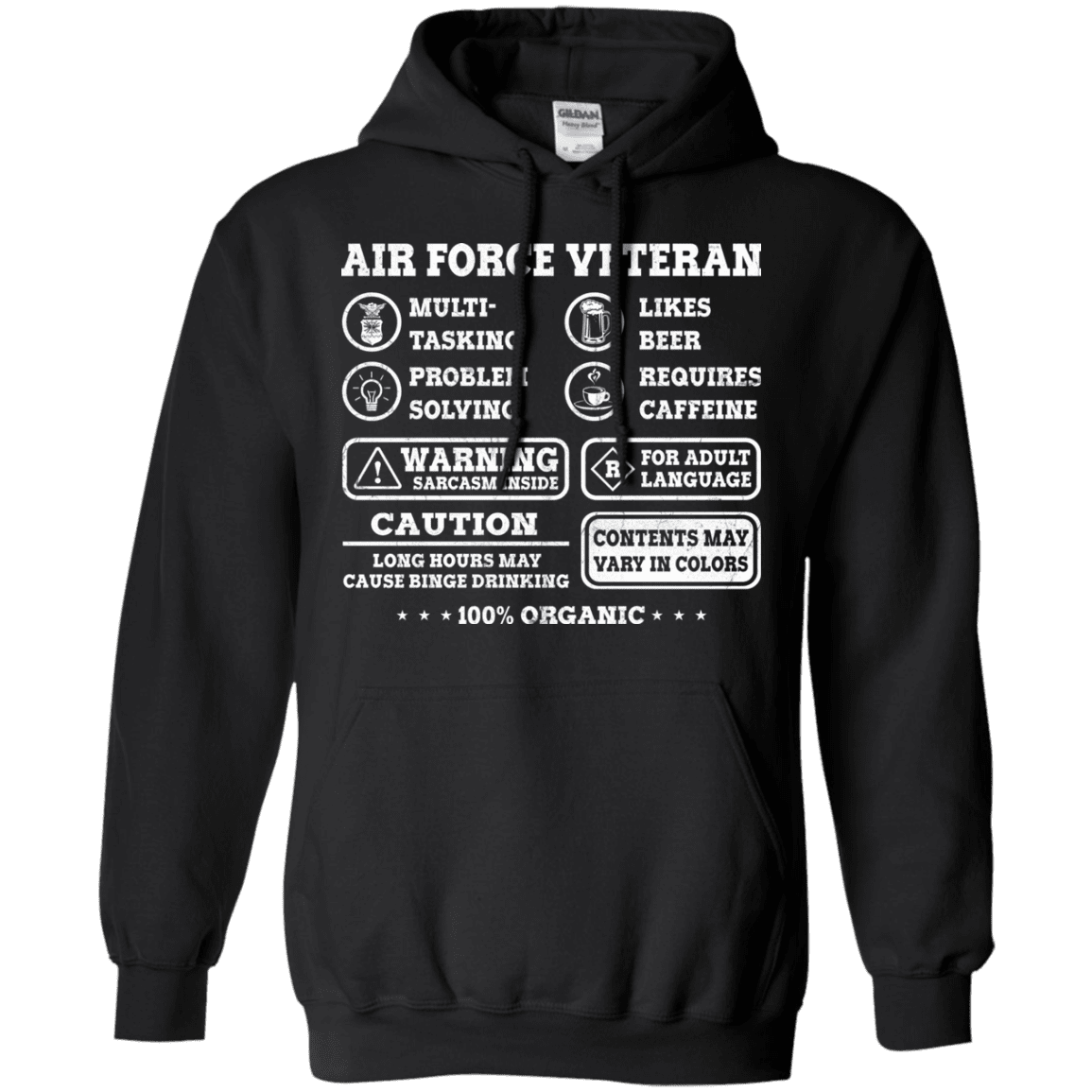 Air Force Veteran Multitasking Sarcasm Men Front T Shirts-TShirt-USAF-Veterans Nation