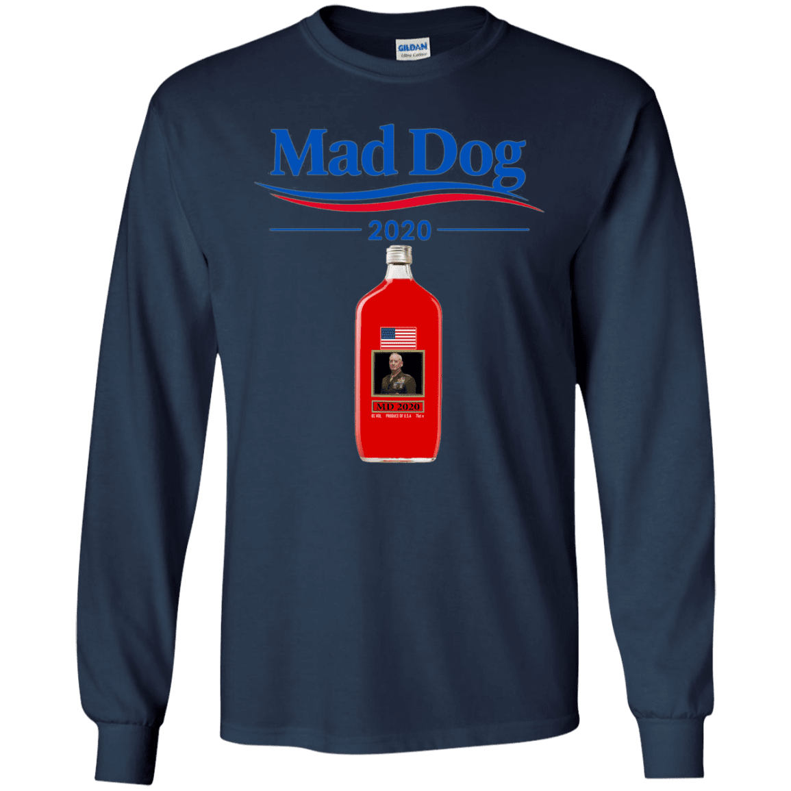 Military T-Shirt "Funny Mad Dog 2020 Red Men" Front-TShirt-General-Veterans Nation
