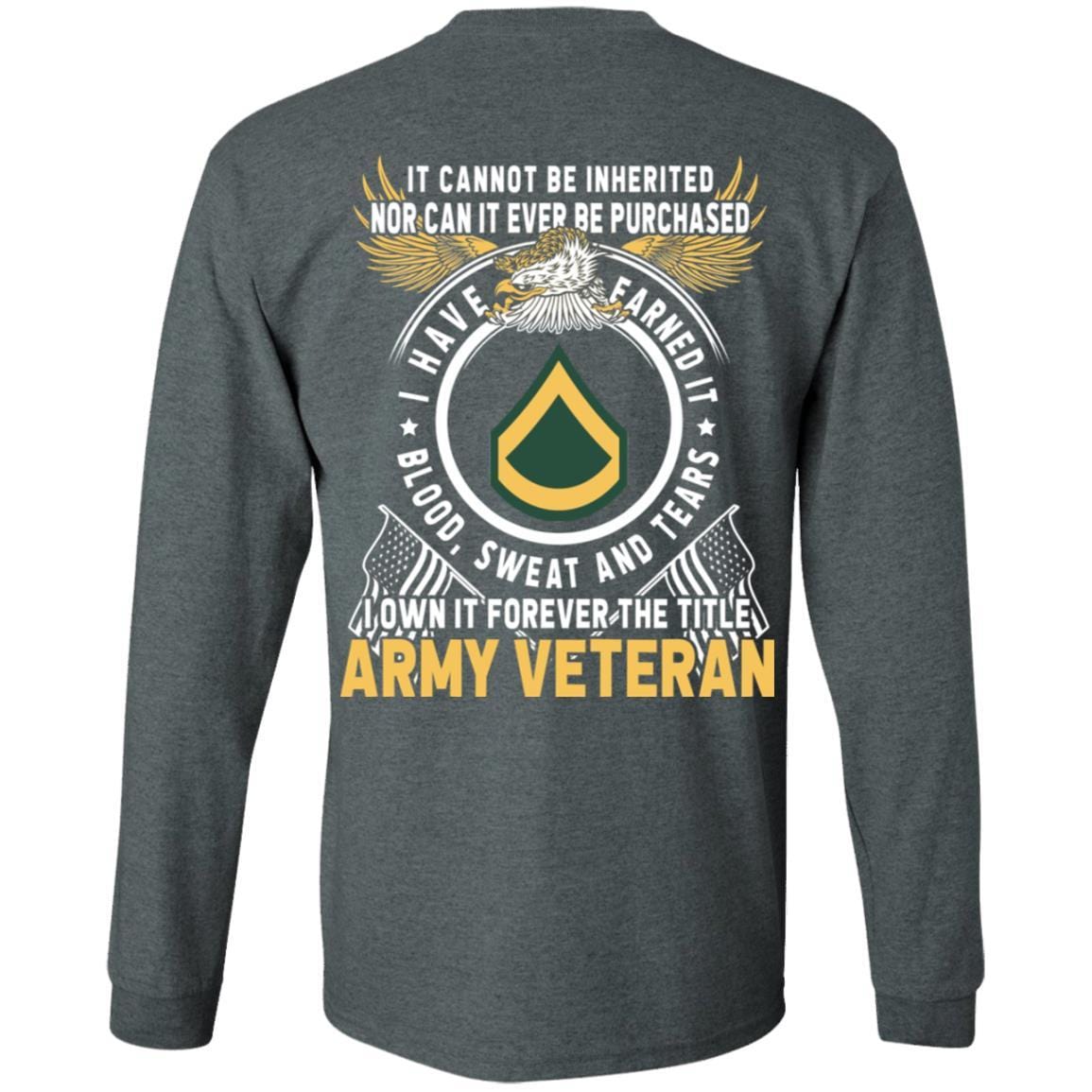 Army E-3 PFC E3 Private First Class Ranks T-Shirt For Men On Back-TShirt-Army-Veterans Nation
