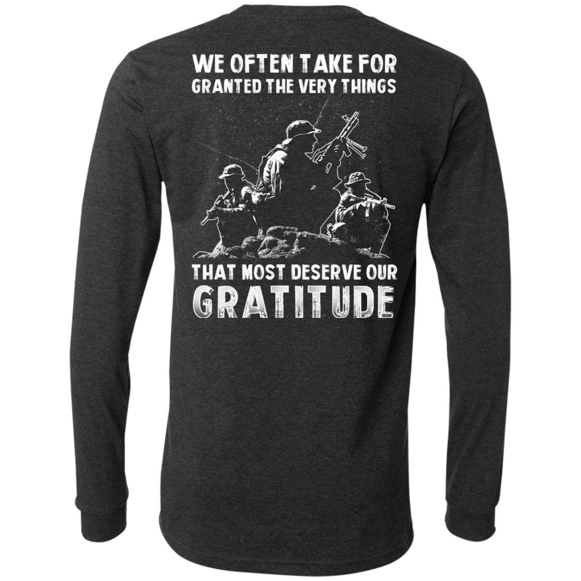 Military T-Shirt "We Often Take For Granted The Very Things" - Men Back-TShirt-General-Veterans Nation