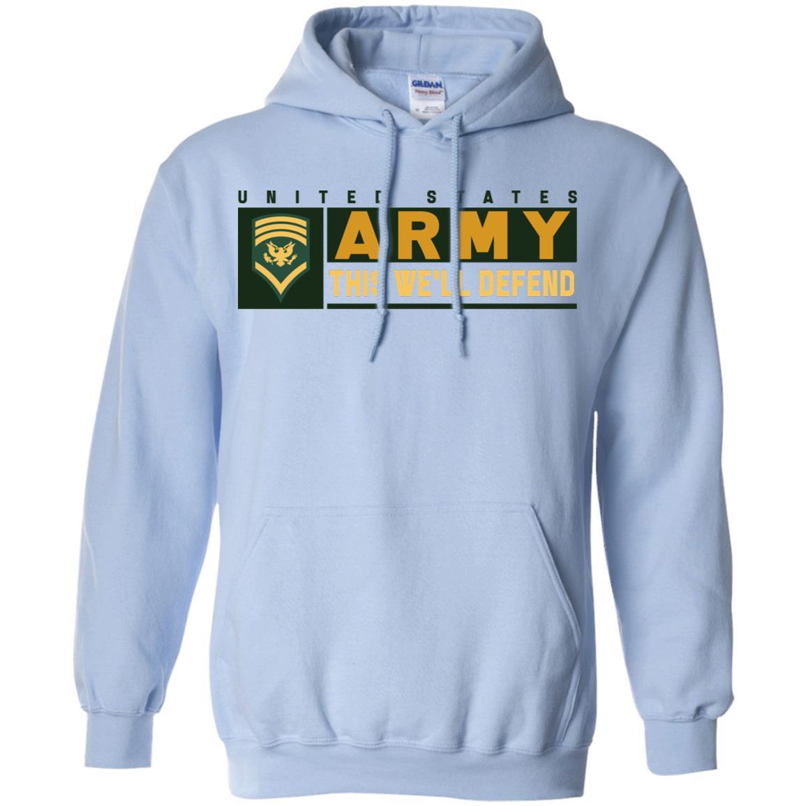 US Army E-8 SPC This We Will Defend T-Shirt On Front For Men-TShirt-Army-Veterans Nation
