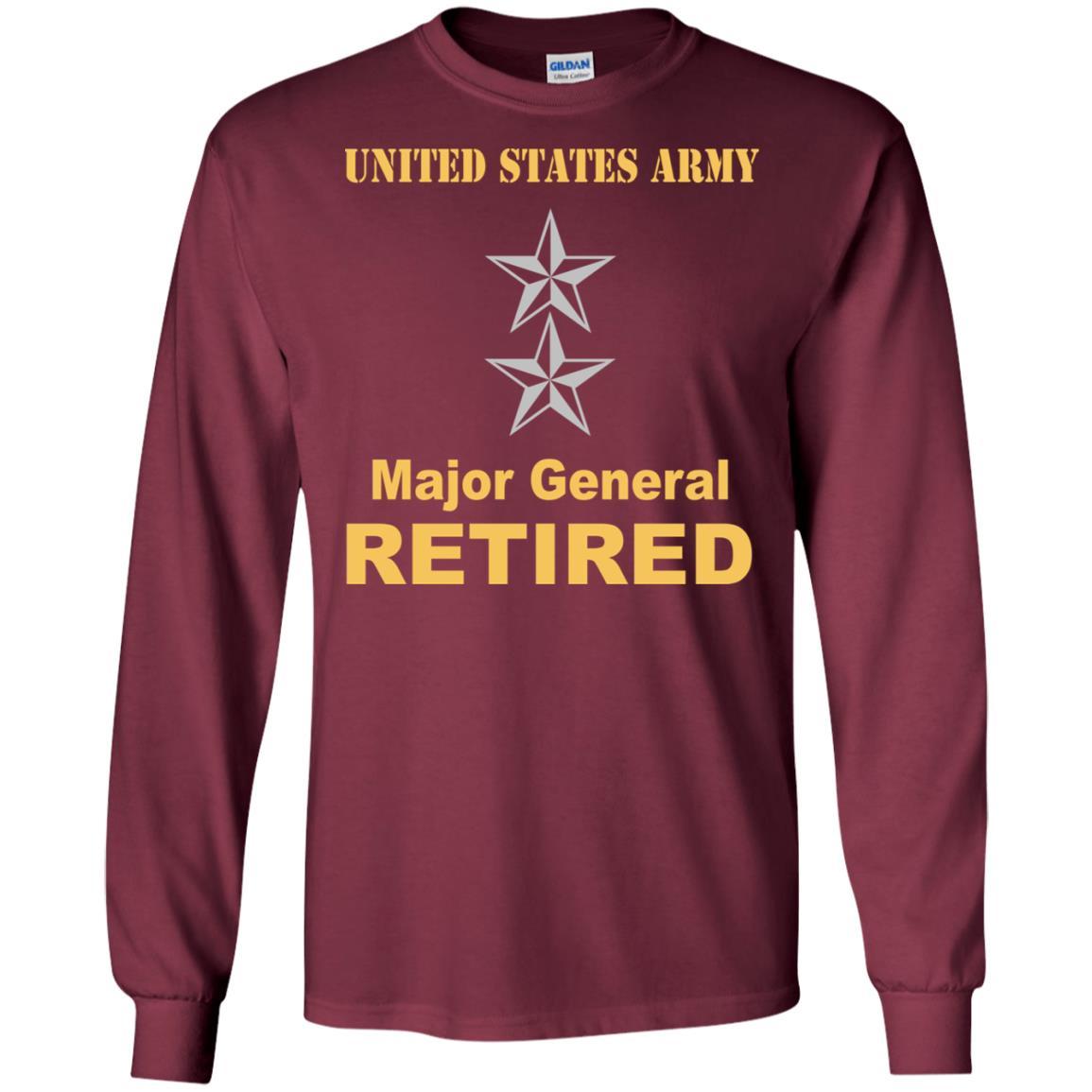 US Army O-8 Major General O8 MG General Officer Retired Men T Shirt On Front-TShirt-Army-Veterans Nation