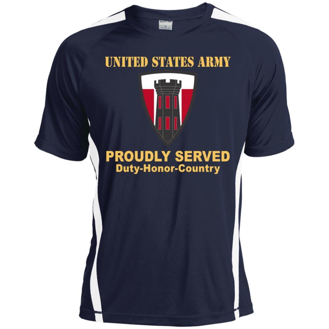 US ARMY 176TH ENGINEER BRIGADE- Proudly Served T-Shirt On Front For Men-TShirt-Army-Veterans Nation