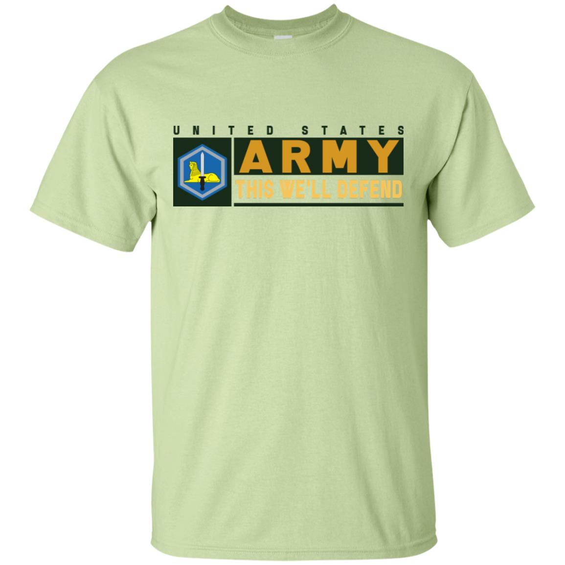 US Army 66TH MILITARY INTELLIGENCE BRIGADE- This We'll Defend T-Shirt On Front For Men-TShirt-Army-Veterans Nation