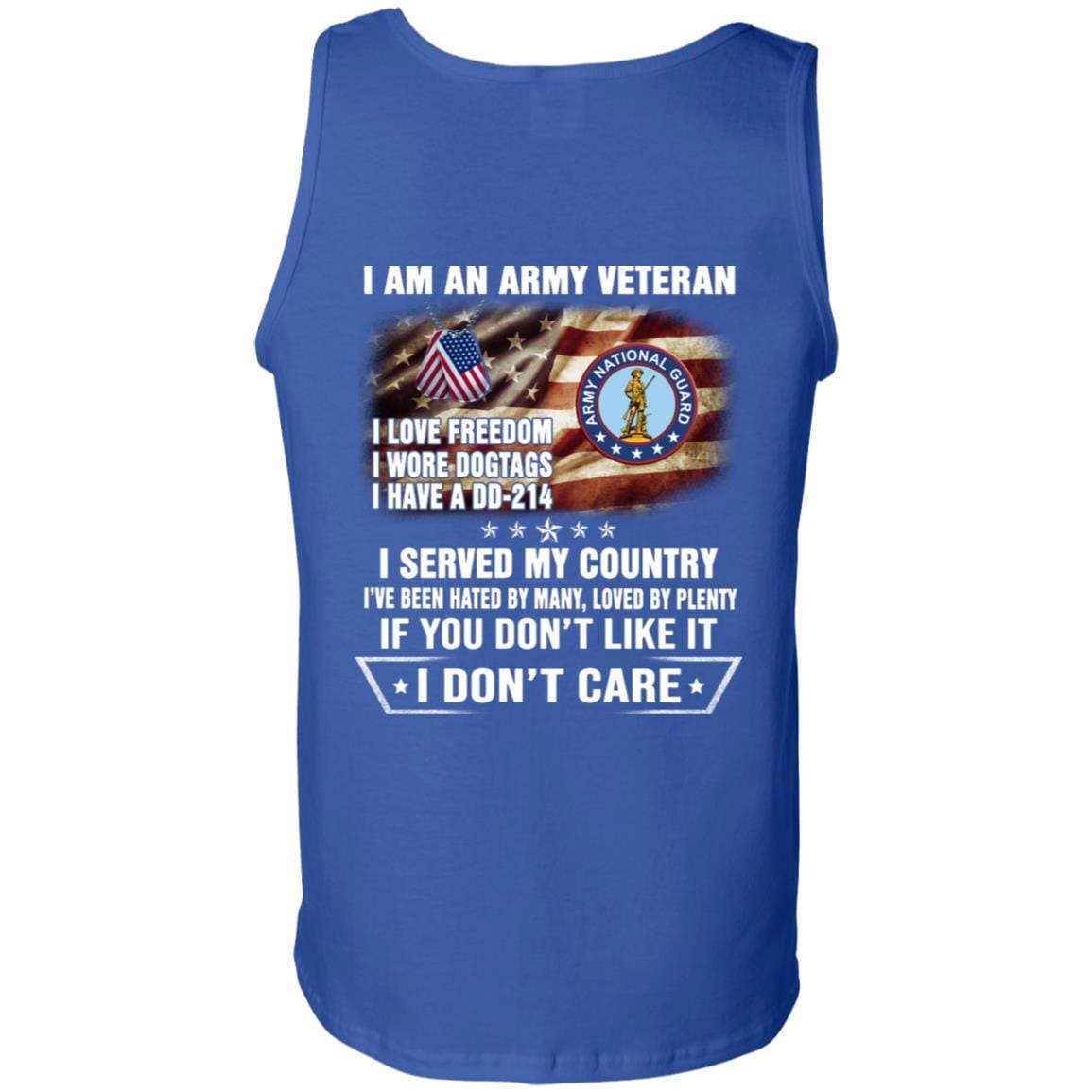 T-Shirt "I Am An Army National Guard Veteran" On Back-TShirt-Army-Veterans Nation