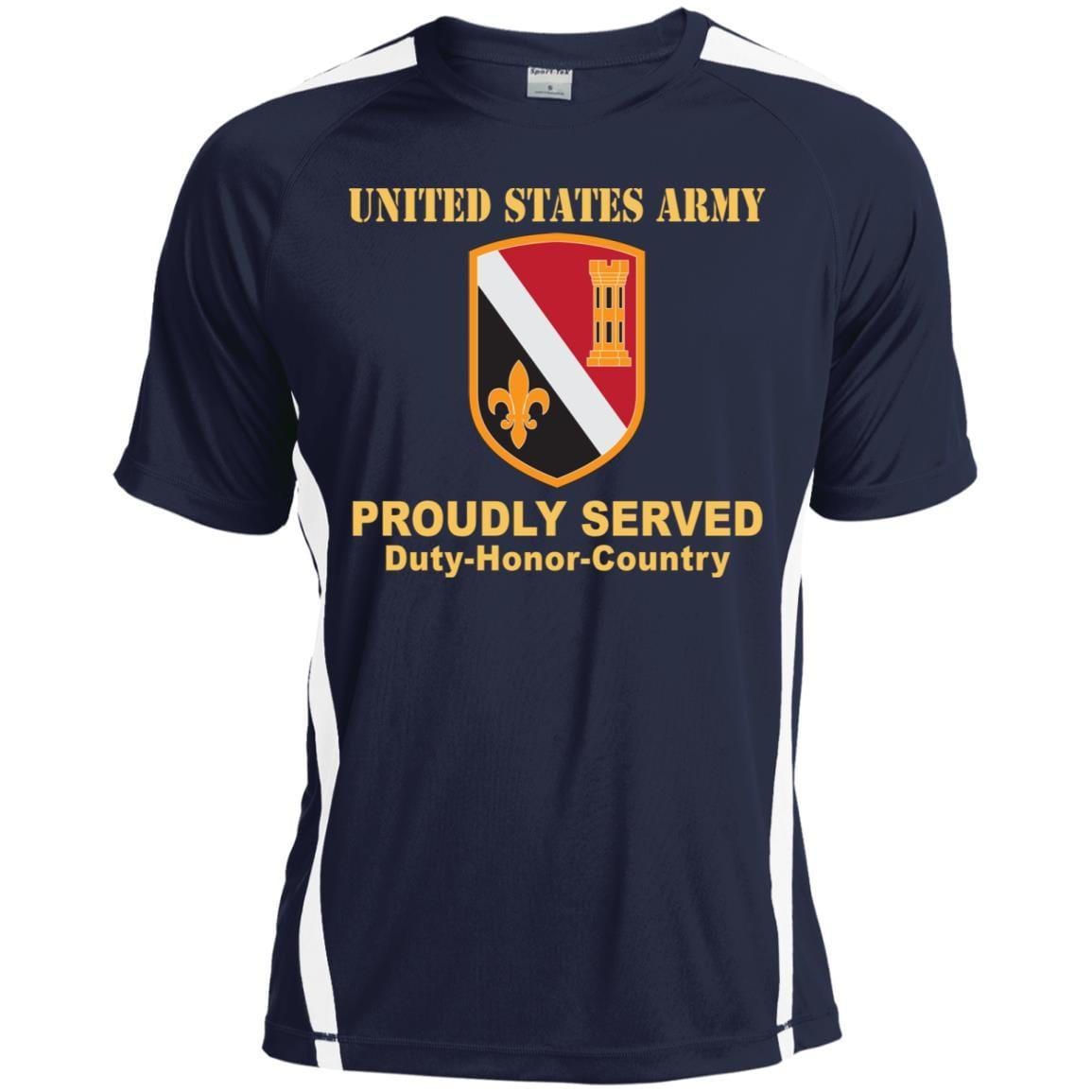 US ARMY 225TH ENGINEER BRIGADE- Proudly Served T-Shirt On Front For Men-TShirt-Army-Veterans Nation