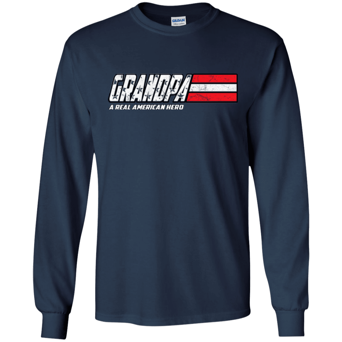 Military T-Shirt "Grandpa - A Real American Hero - Men" Front-TShirt-General-Veterans Nation