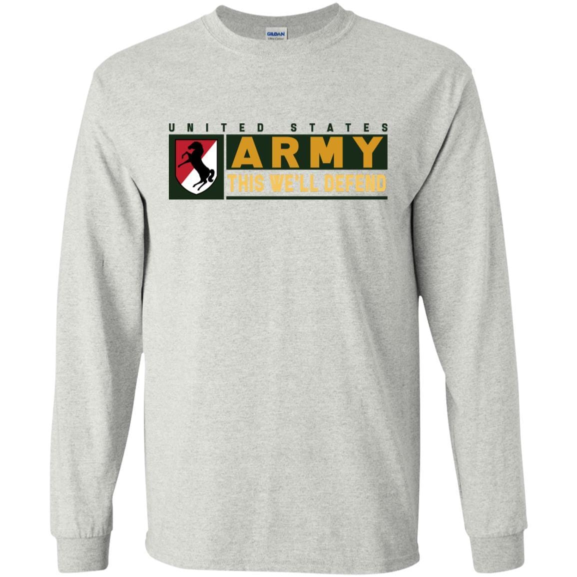 US Army 11TH ARMORED CAVALRY REGIMENT- This We'll Defend T-Shirt On Front For Men-TShirt-Army-Veterans Nation