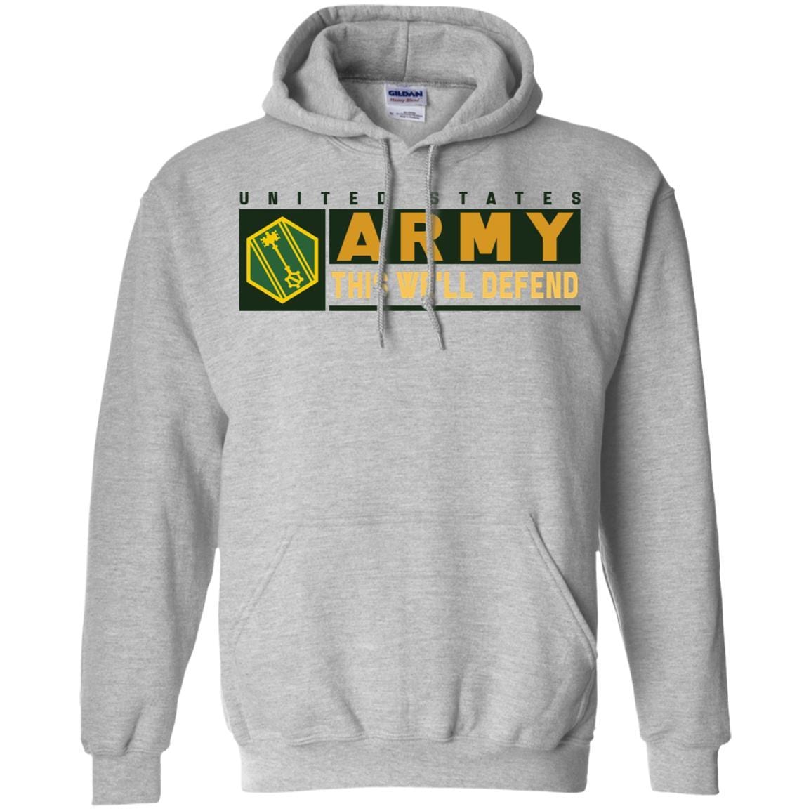 US Army 46TH MILITARY POLICE COMMAND- This We'll Defend T-Shirt On Front For Men-TShirt-Army-Veterans Nation
