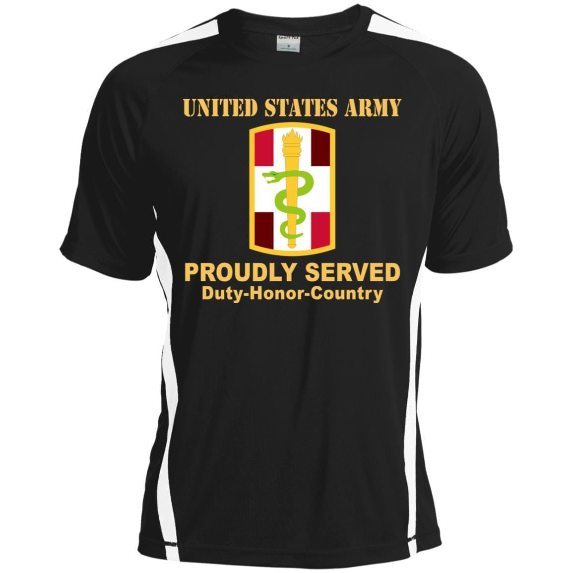 US ARMY 330TH MEDICAL BRIGADE- Proudly Served T-Shirt On Front For Men-TShirt-Army-Veterans Nation