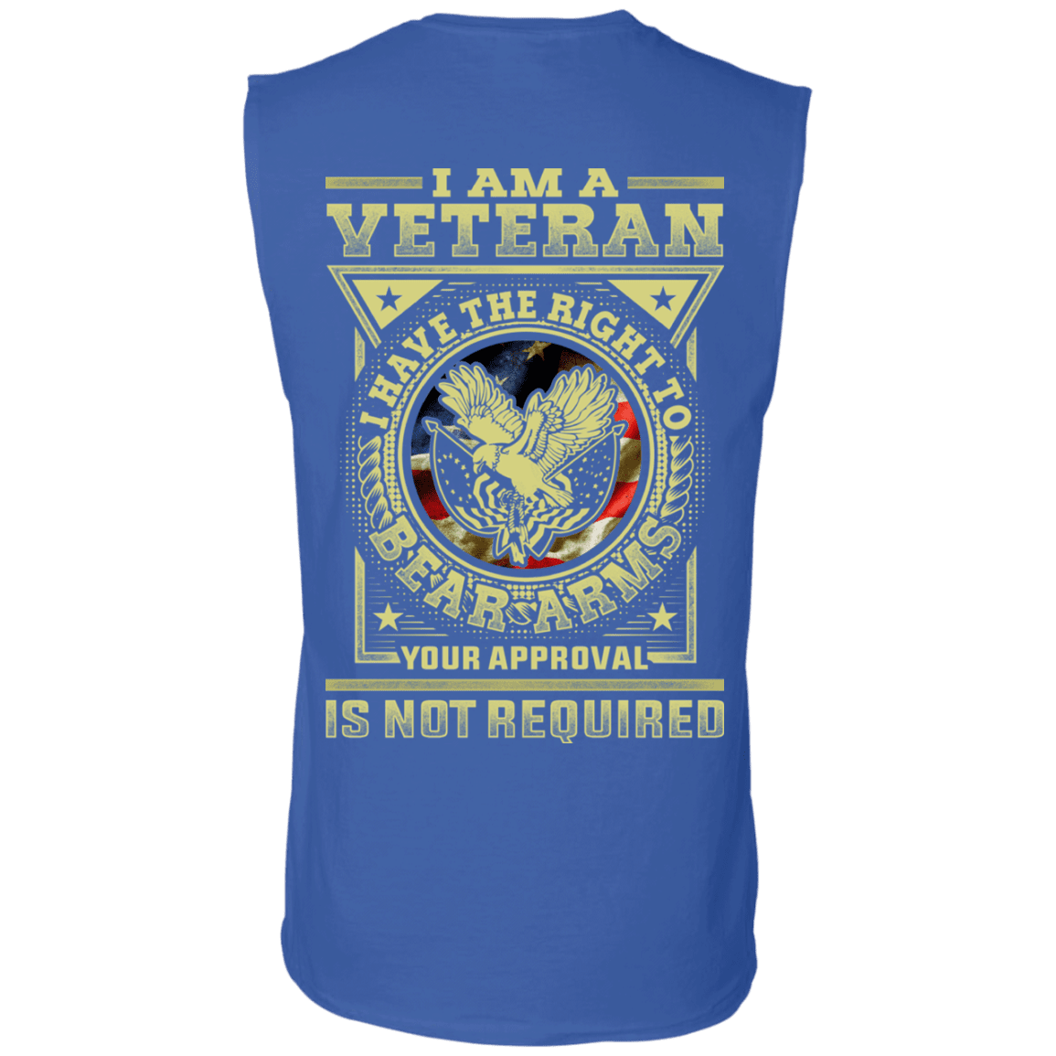 Military T-Shirt "Veteran Have the Right To Bear Arms" Men Back-TShirt-General-Veterans Nation